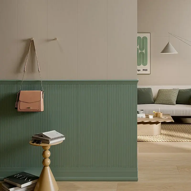 Brio Shanghai Menta - Gres Effetto Cannettato 33x100 Rettificato Voordeelprijs