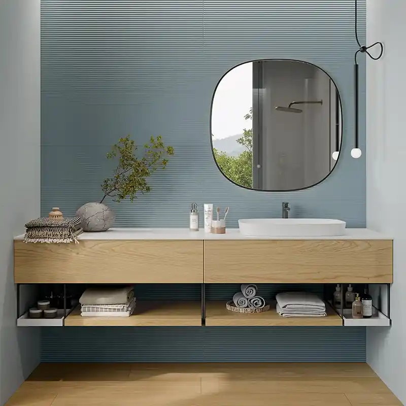 Dagaanbieding Brio Shanghai Blu - Gres Effetto Cannettato 33x100 Rettificato