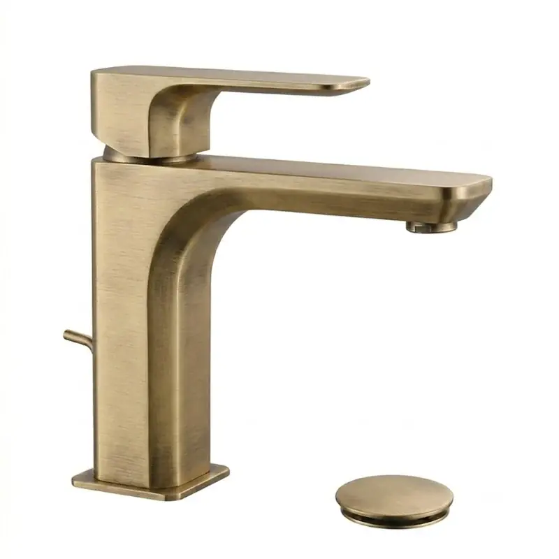 Laatste Versie Minerva - Miscelatore per lavabo con scarico Vecchio Ottone Opaco