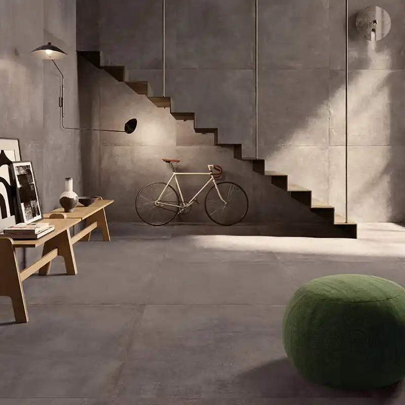 Meest Verkocht Noord Taupe - Gres effetto cemento industriale 80x80 rettificato