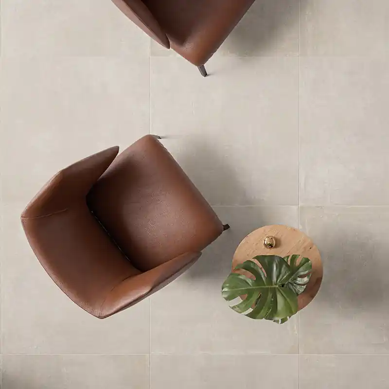 Noord White - Gres effetto cemento industriale 60x60 rettificato Finale Uitverkoop