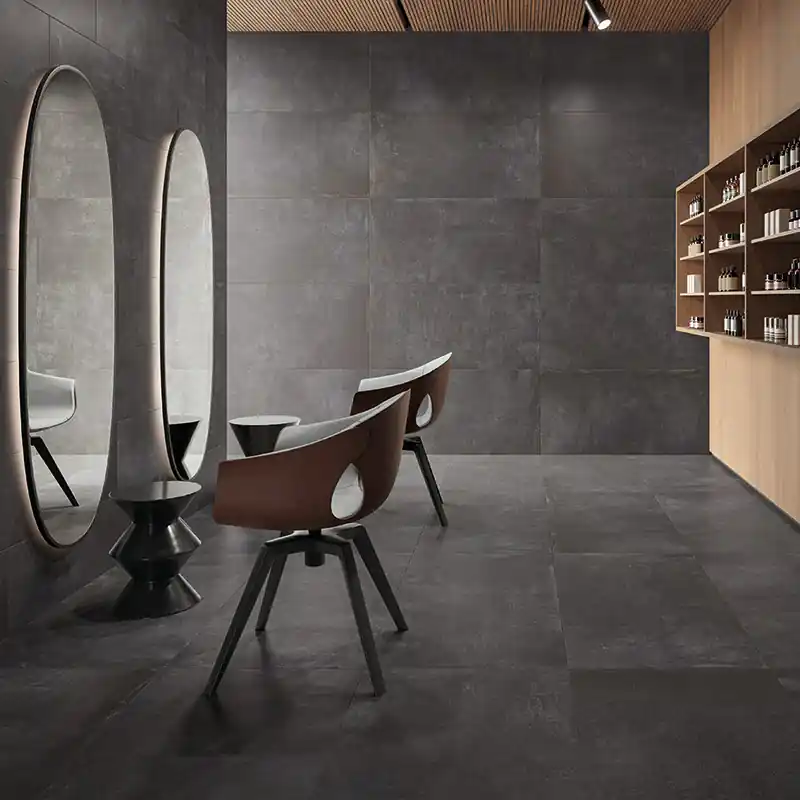 Gratis Retour Noord Anthracite - Gres effetto cemento industriale 30x60 rettificato