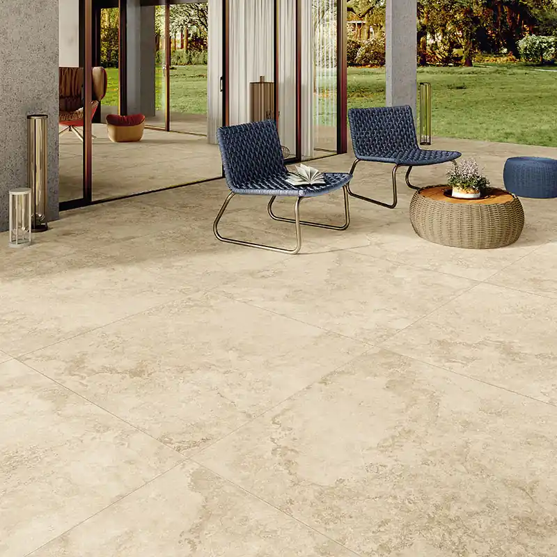 Meest Verkocht Omnia Rapolano Beige - Gres porcellanato effetto pietra 120x120 rettificato