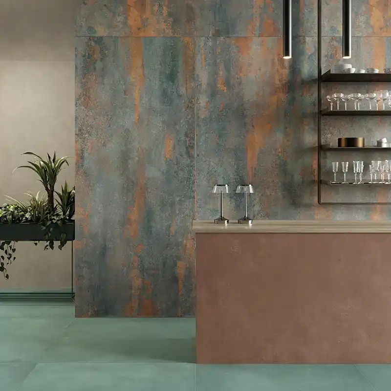 Aanbieding Plate Luxury Gold - Gres porcellanato effetto metallo ossidato 60x120