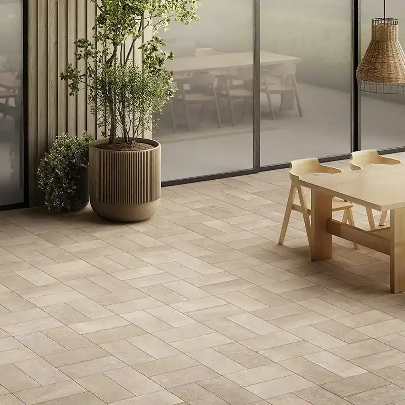 Fabrieksprijs Street Londra Beige R10 - Gres Porcellanato effetto cemento 22x45