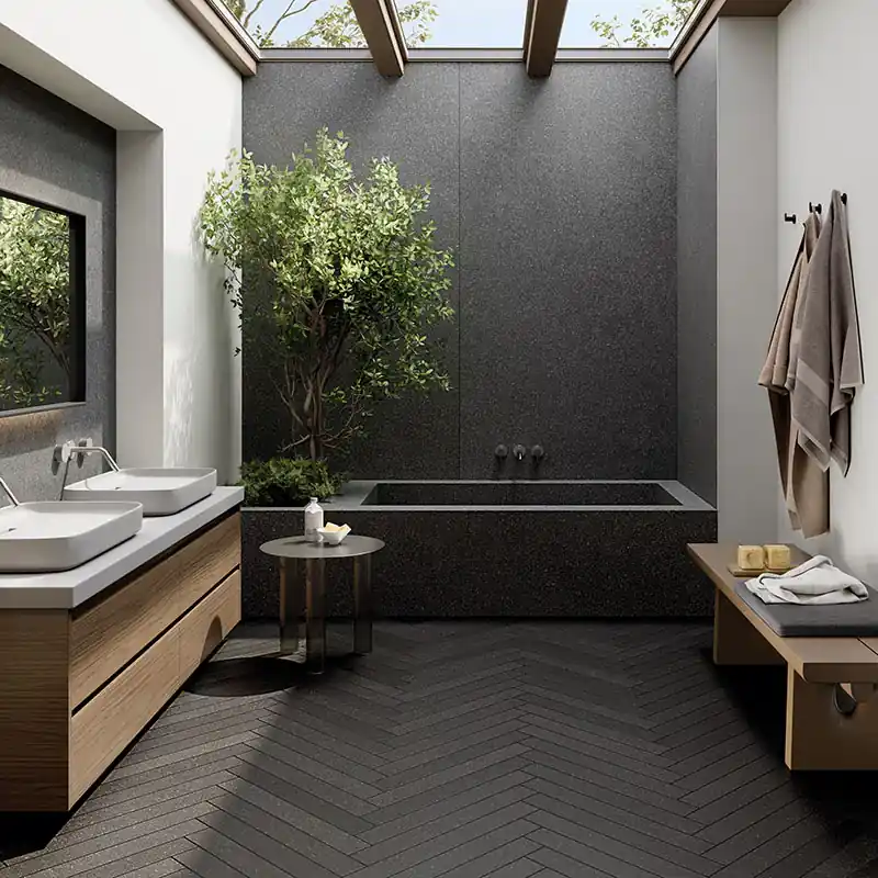 Lavica Anthracite R10 - Gres effetto pietra lavica 7.5x60 Voordeelprijs