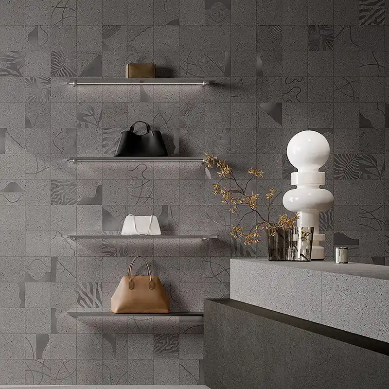 Lavica Stromboli Grey - Gres effetto pietra decorato astratto 20x20 rettificato Weekendaanbieding
