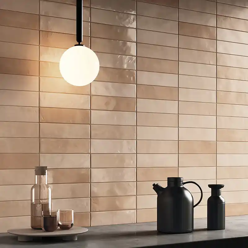 Soft Bronze Glossy - Gres Porcellanato Effetto Mattoncino Lucido 7.5x30 Veilige Betaling