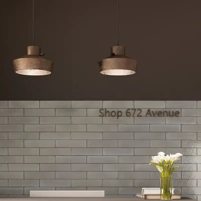 Uptown Grey - Gres Porcellanato Effetto Mattoncino Lucido 7.5x30 Beperkt Aanbod