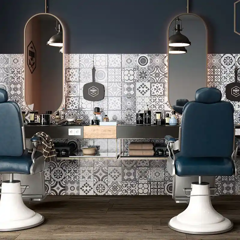 Favoriet Maioliche Mix Black & White - Gres Porcellanato Decorato Misto 15x15 Stile Vietri
