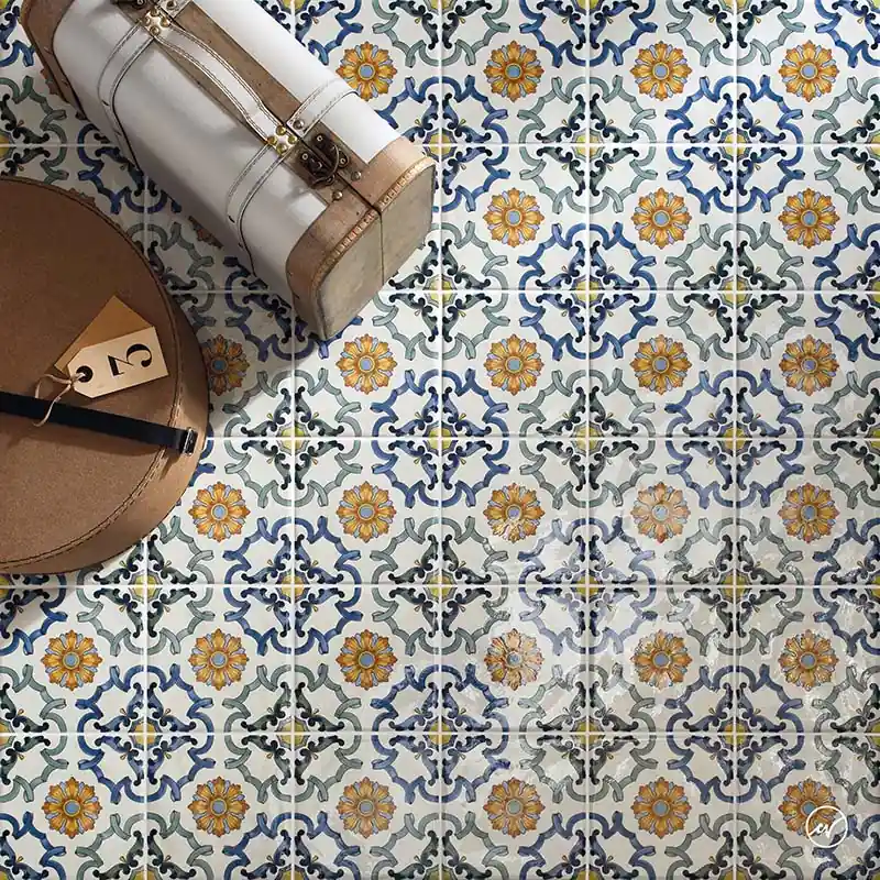 Premium Maioliche 3 - Gres Porcellanato Decorato 15x15 Stile Vietri