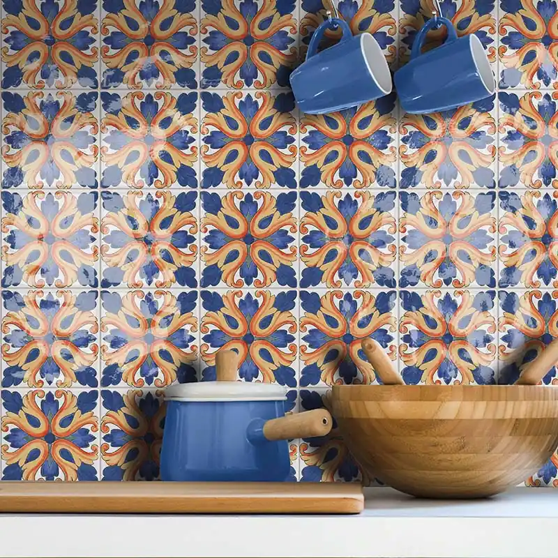 Favoriet Amalfi 10 - Gres Porcellanato Effetto Maioliche 15x15 Stile Vietri