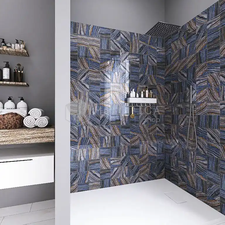 Beste Prijs Onyx Blue - Gres Porcellanato Effetto Onice Lucido 15x15