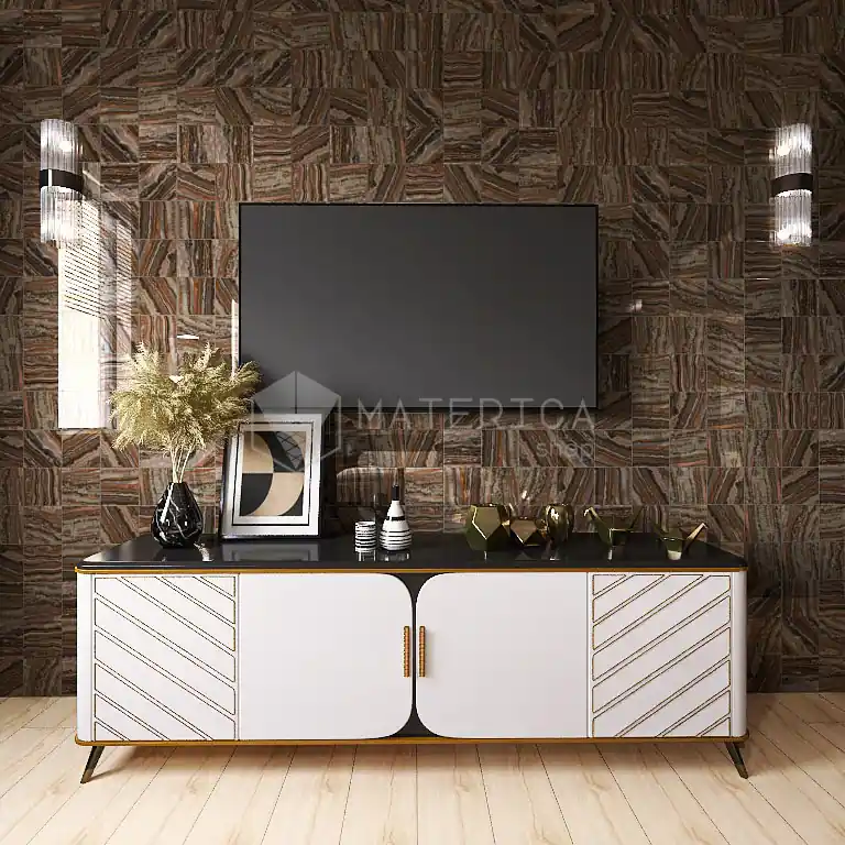 Dagaanbieding Onyx Brown - Gres Porcellanato Effetto Onice Lucido 15x15