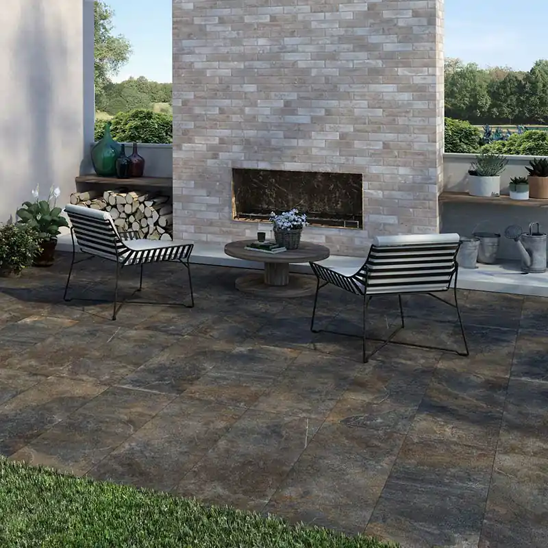 Ardesie Multicolor - Gres effetto pietra ardesia per esterni Antiscivolo 30x60 Naturale Lage Kosten