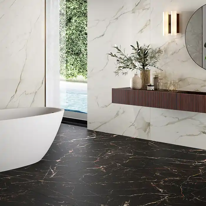 Populair Canova Emperador - Gres Effetto Marmo Opaco 120x120 Rettificato