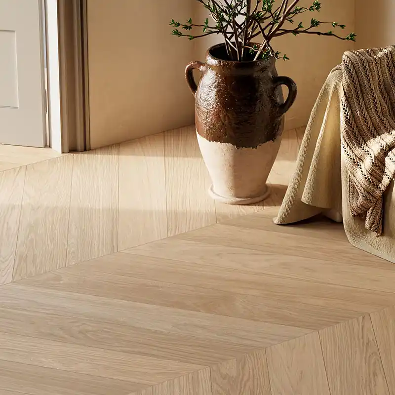 Chevron XL Dream Ecrù - Gres Effetto Legno Spina di Pesce 15x85 Goedkoop