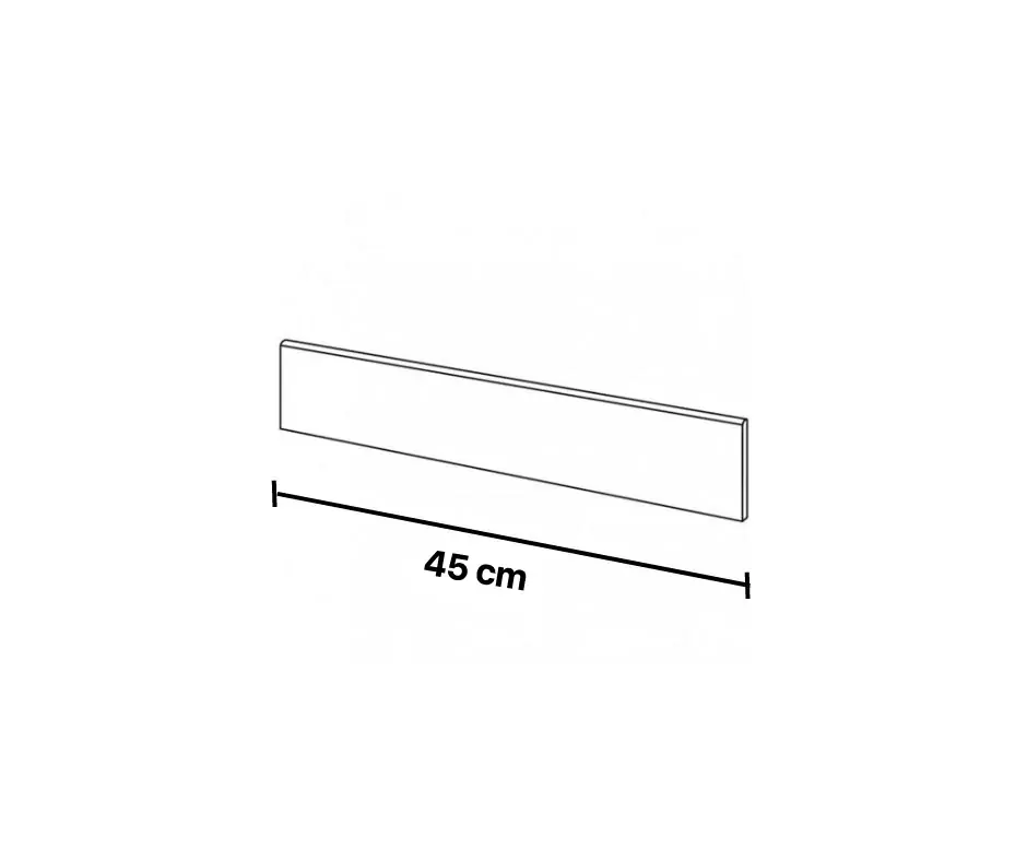 Battiscopa in Gres Porcellanato 8x45 cm Bordo Naturale Gratis Retour