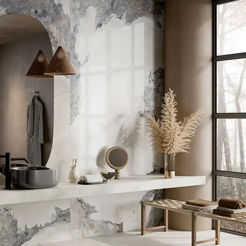 Direct Verzonden Invisible Ivory - Gres Effetto Marmo Lucido 60x120 Rettificato