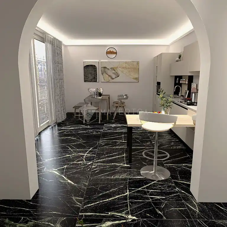 Must-Have La Marmoteca Deep Green Lux - Gres Porcellanato Effetto Marmo Lucido 120x120