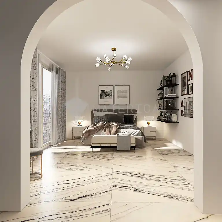 Flitsaanbieding La Marmoteca Pearl Deluxe Lucido - Gres Effetto Marmo Lucido 120x120
