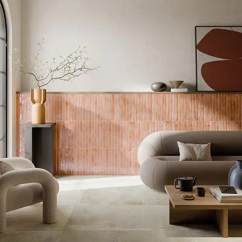 Colors Brick Salmon - Gres Effetto Mattoncino Lucido 5x45 Nieuw