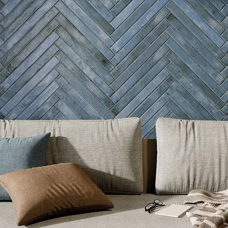 Graffiti Blue - Gres Effetto Mattoncino Opaco 5x45 Exclusieve Aanbieding