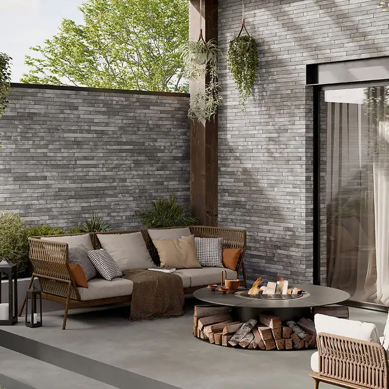 Harlem Light Grey - Gres Effetto Mattoncino Industrial Opaco 5x45 Laatste Kans