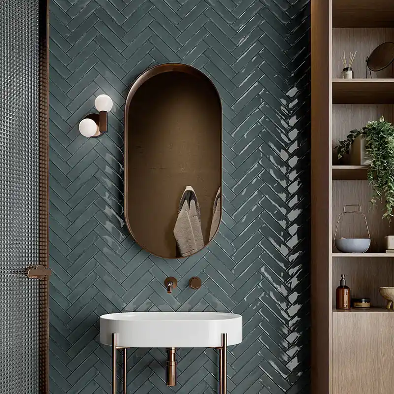Korting Marrakech Ocean - Gres Effetto Mattoncino Lucido 5x20