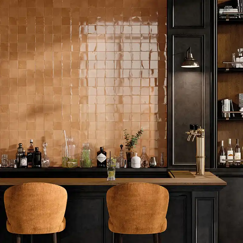 Marrakech Copper - Piastrella in Gres Porcellanato Lucido 10x10 Gereduceerde Prijs