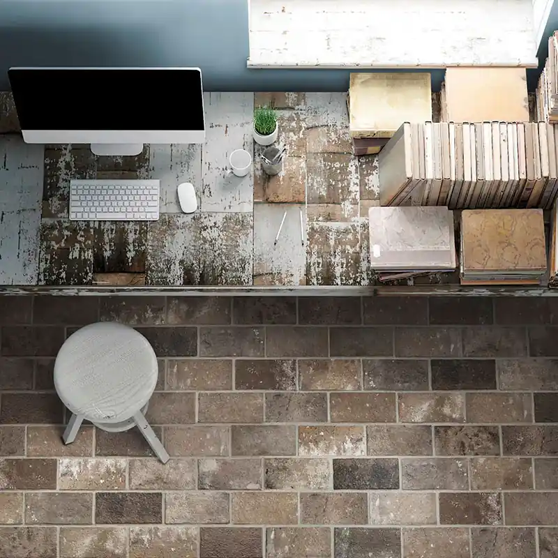 London Brown - Gres Effetto Mattone Faccia a Vista 13x25 Hoge Kwaliteit