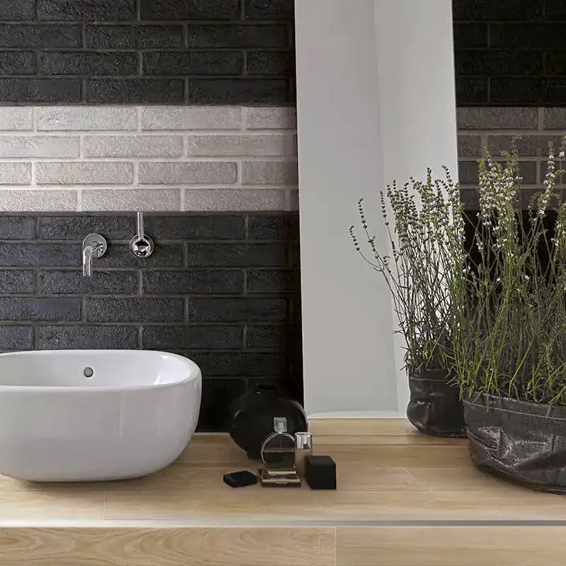 Laatste Kans New York Black - Gres Effetto Mattone Faccia a Vista 6x25