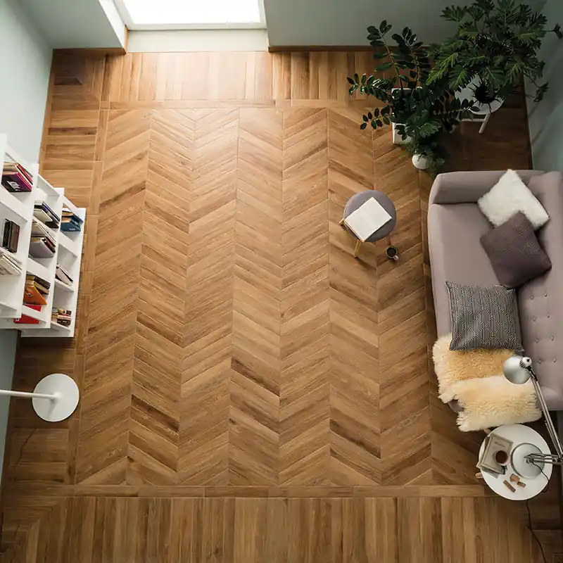 Lage Kosten Vintage Dorè Chevron - Gres Porcellanato Effetto Legno Rustico 7.5x40.7