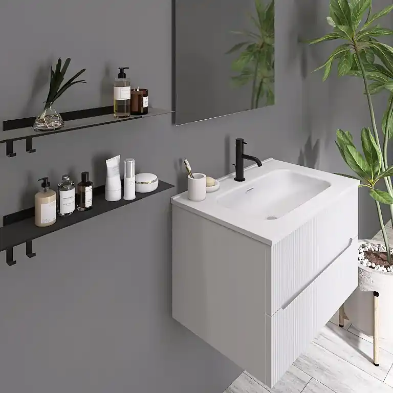 Exclusieve Aanbieding Atena 02 - Mobile da Bagno Sospeso con lavabo in ceramica
