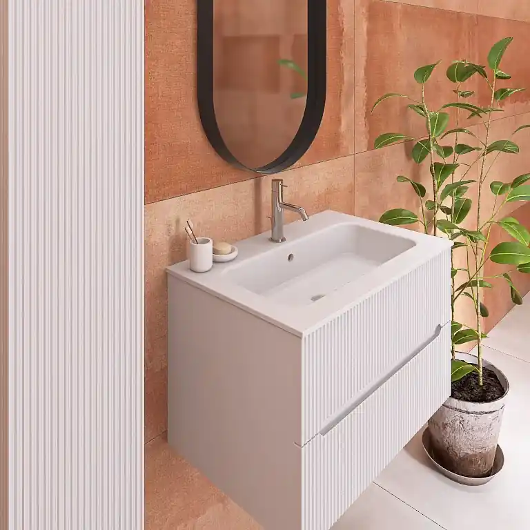 Superprijs Atena 05 - Mobile da Bagno con Colonna Sospesa