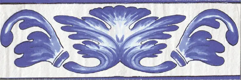Cotto Mediterraneo Fascia Maronti- Fascia decorata in stile Vietrese 11x34 Premium