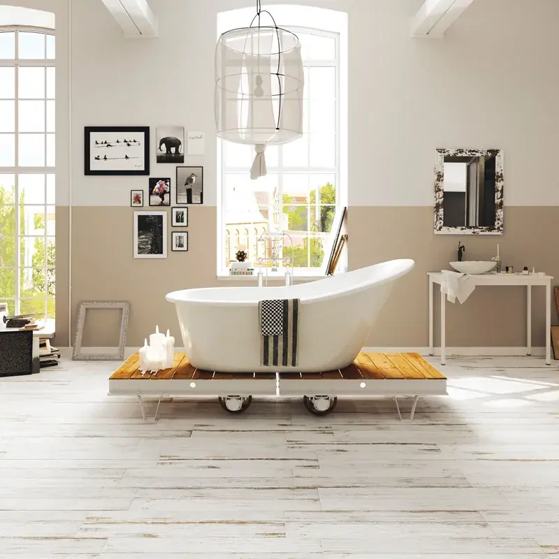 Plank Bistrot Bianco - Gres porcellanato Effetto Legno Naturale 30x120 Rettificato Seizoensaanbieding