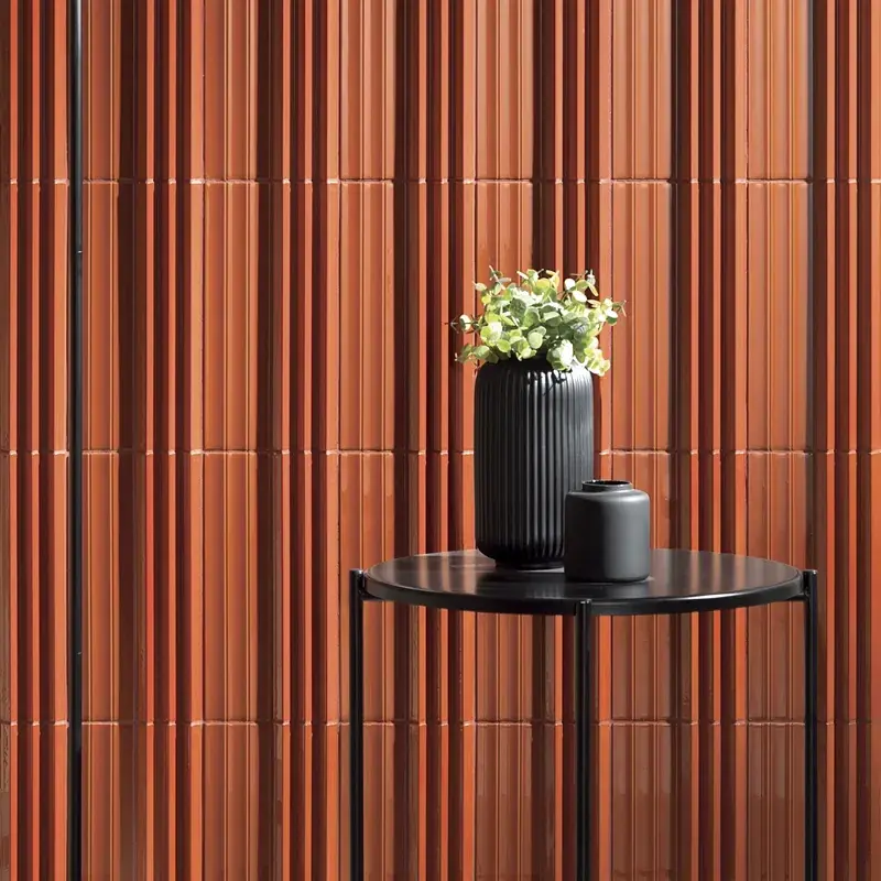 Op = Op Abacus 3D Orange - Rivestimento Colorato Effetto KitKat a Rilievo 7,5x30