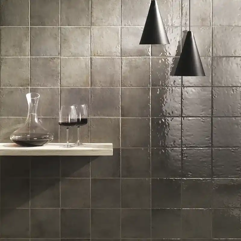 Oxida Square Grey - Rivestimento In Gres Porcellanato Lucido 16,5x16,5 Laatste Versie