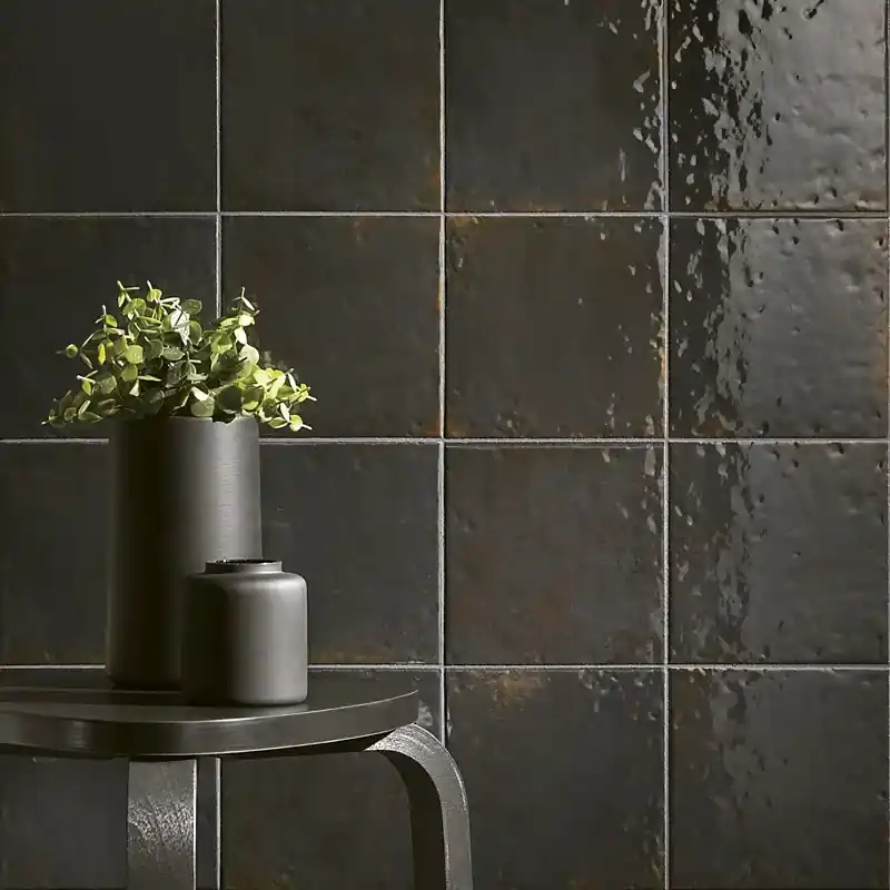 Hoge Kwaliteit Oxida Square Black - Rivestimento In Gres Porcellanato Lucido 16,5x16,5