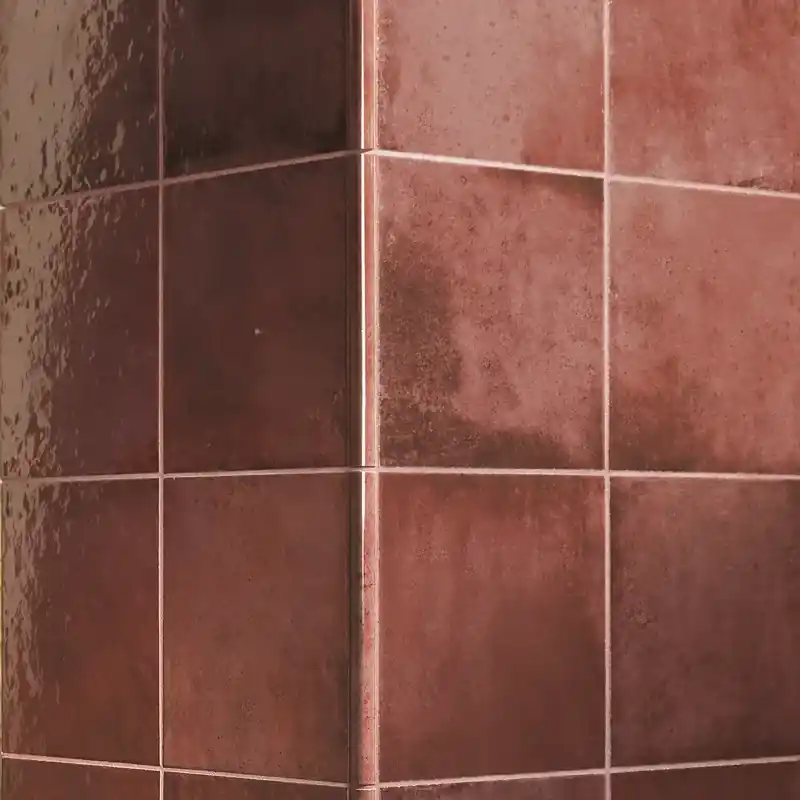 Meest Verkocht Oxida Square Red - Rivestimento In Gres Porcellanato Lucido 16,5x16,5