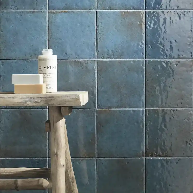 Actieprijs Oxida Square Blue - Rivestimento In Gres Porcellanato Lucido 16,5x16,5