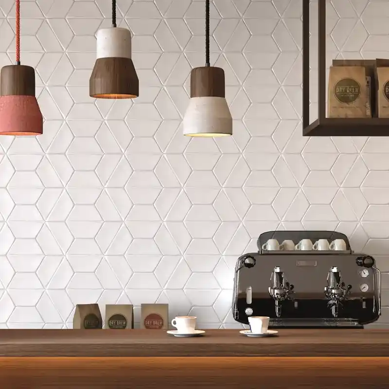 Magnolia Matt White – Rivestimento Ceramico Esagonale Opaco 15x18 Lage Prijs