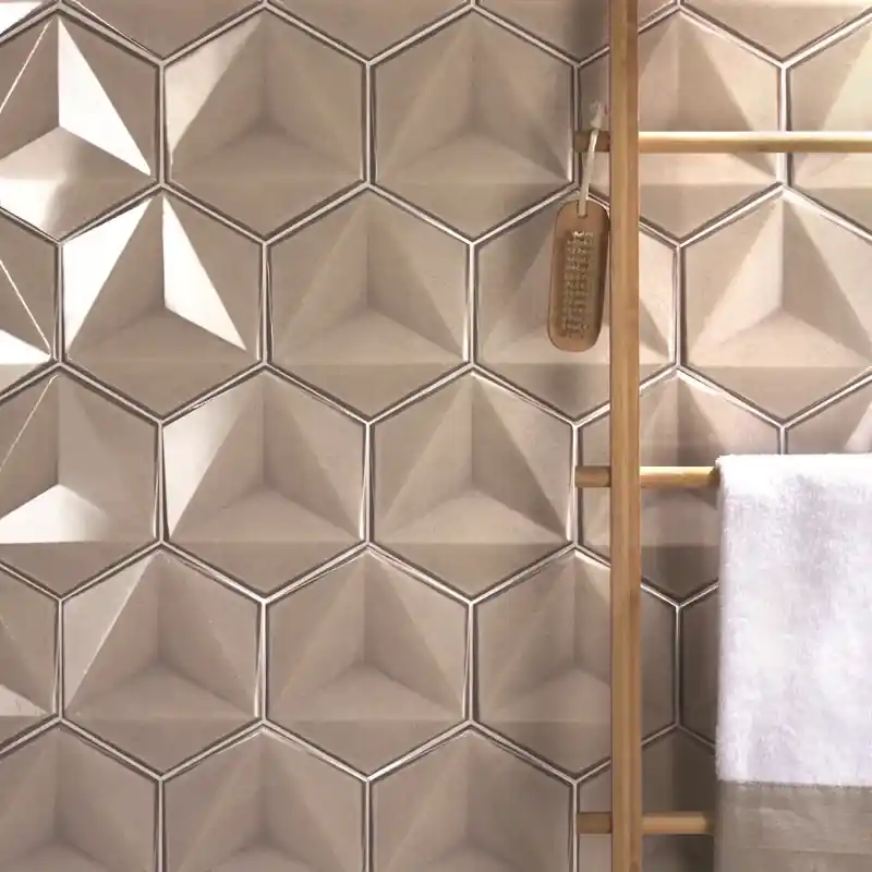 Flitsaanbieding Karma Hexagon Ecru – Rivestimento Ceramico Esagonale Lucido 15x17