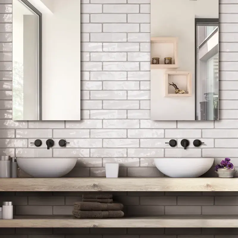 Karma Brick Perla – Rivestimento Ceramico Effetto Mattoncino 7x30 Direct Verzonden