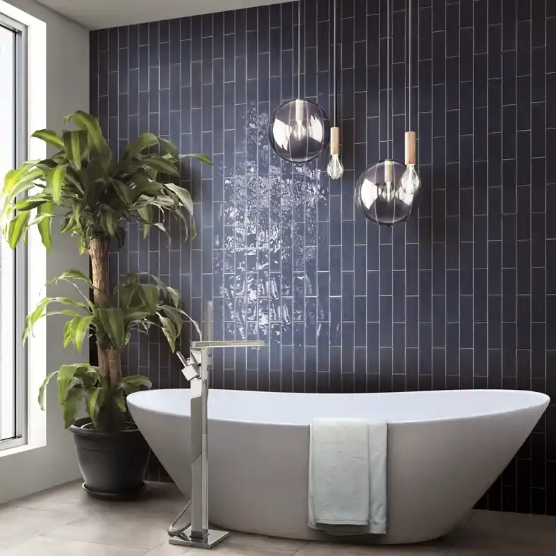 Gereduceerde Prijs Karma Brick Blu – Rivestimento Ceramico Effetto Mattoncino 7x30