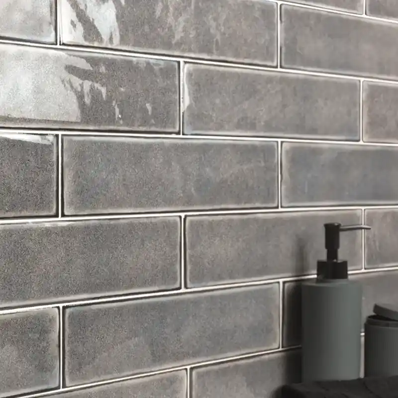 Karma Brick Grigio – Rivestimento Ceramico Effetto Mattoncino 7x30 Veilige Betaling