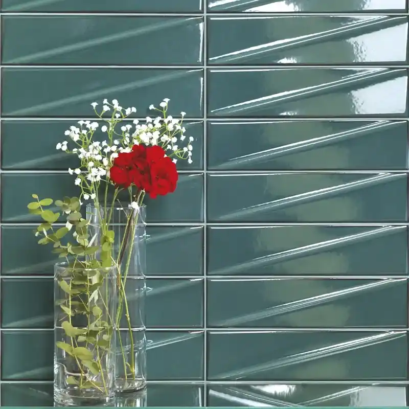 Lage Kosten Pulse Emerald – Rivestimento Ceramico Effetto Mattoncino 7x30