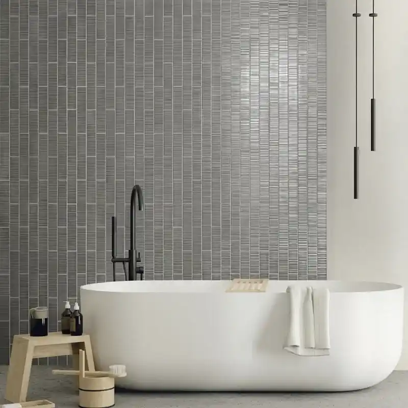 Vibrant Pewter – Gres Effetto Mattoncino Rigato Lucido 4,5x23 Tijdelijk Beschikbaar