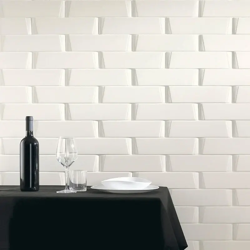 Skema Matt White - Rivestimento Effetto Mattoncino Opaco 7,5x30 Uitverkoop